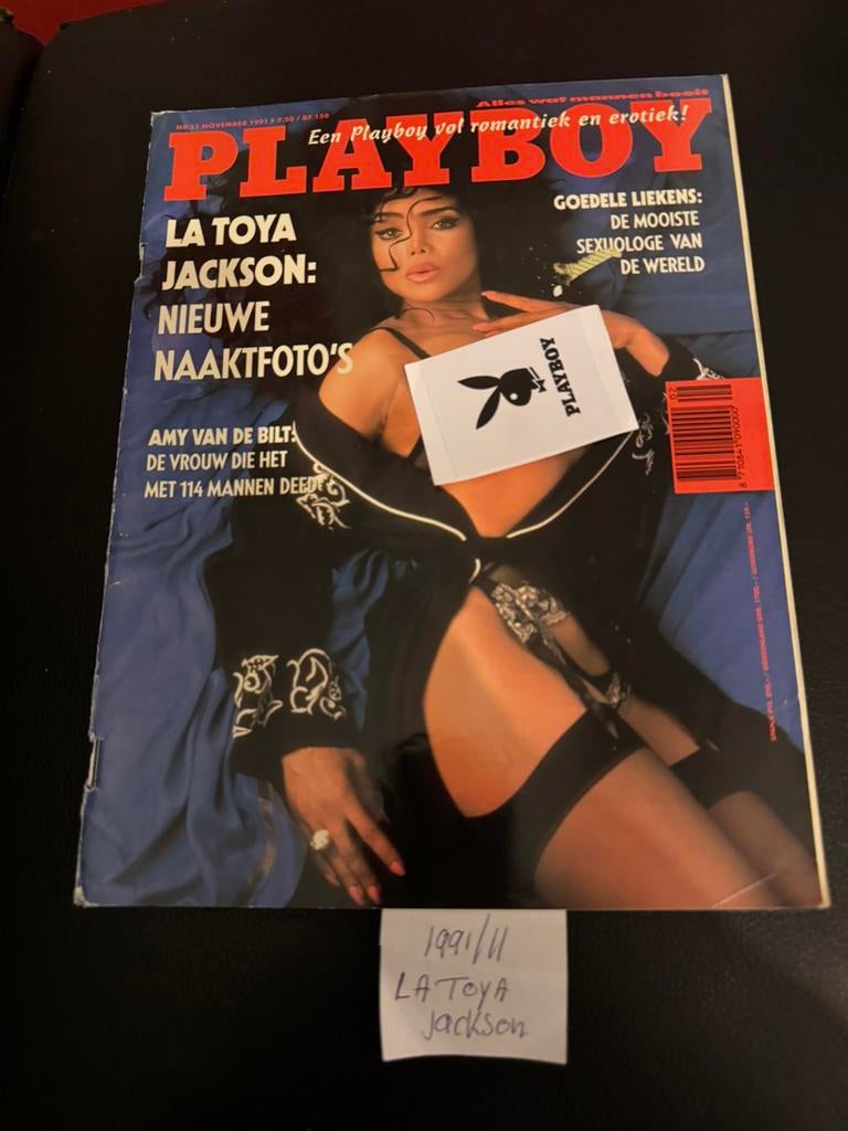 playboy met latoya jackson, Verzamelen, Tijdschriften, Kranten en Knipsels, Ophalen of Verzenden, 1980 tot heden, Tijdschrift