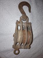 oude ijzeren katrol, jaren 1900, Ophalen of Verzenden
