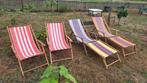 Vintage retro strandstoelen, Ophalen, Gebruikt, Hout