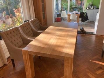 Eetkamer tafel eiken ‘zwaar tafelen’ 240x100 beschikbaar voor biedingen