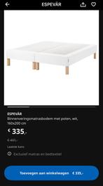 Espevär binnenveringsmatrasbodem met houten poten 160/200, Ophalen, Gebruikt, Tweepersoons, Bedbodem