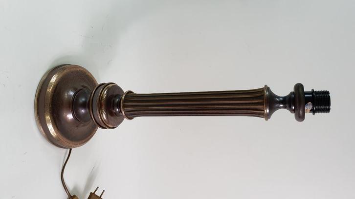 Herda tafellamp, koperen lampvoet, 57 cm hoog. S13, Huis en Inrichting, Lampen | Hanglampen, Gebruikt, Minder dan 50 cm, Ophalen of Verzenden