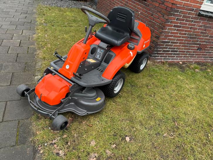 Husqvarna 214TC zitmaaier Frontmaaier 2 cilinder, Tuin en Terras, Zitmaaiers, Gebruikt, 90 tot 120 cm, Elektrische starter, Mulchfunctie