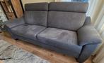 Bank grijs, 3 sits, 216 cm lang, Huis en Inrichting, Ophalen, Stof