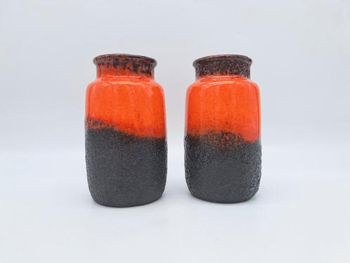 Set Vintage West Germany vazen Scheurich 231-15 Fat Lava, Antiek en Kunst, Antiek | Vazen, Ophalen of Verzenden