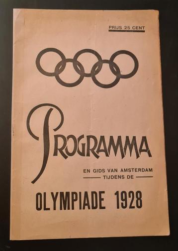 Oud programma boekje Olympische spelen 1928 voetbal, opening beschikbaar voor biedingen