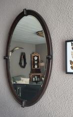 Grote ovale antieke spiegel, 50 tot 100 cm, Minder dan 100 cm, Ophalen, Ovaal