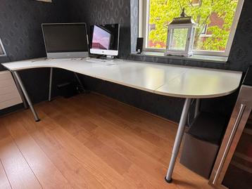 Wit Ikea Galant hoek bureau - afbeelding 8