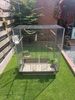 Mooie compleet ingerichte binnen voliere, Dieren en Toebehoren, Ophalen, Zo goed als nieuw, Aluminium, Volière