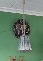 Vintage hanglamp van metalen olijfemmer, Ophalen, Zo goed als nieuw, Industriële stijl, Metaal