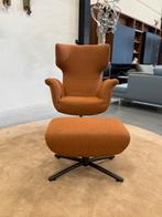 Nieuwstaat Label Van den Berg First Class Fauteuil met Poef, Huis en Inrichting, Fauteuils, Nieuw, 75 tot 100 cm, Ophalen of Verzenden