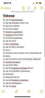 Brommeronderdelen - Zip, Vivacity, Sym, Pia, Runner/Typhoon, Ophalen of Verzenden, Gebruikt, Overige typen