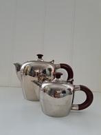 Art Deco Ercuis Thee- en Koffieset, Zilver, Hout, 1930-40, Ophalen of Verzenden