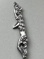 Art Nouveau zilveren broche Dame, Sieraden, Tassen en Uiterlijk, Broches, Verzenden, Zo goed als nieuw, Zilver, Zilver