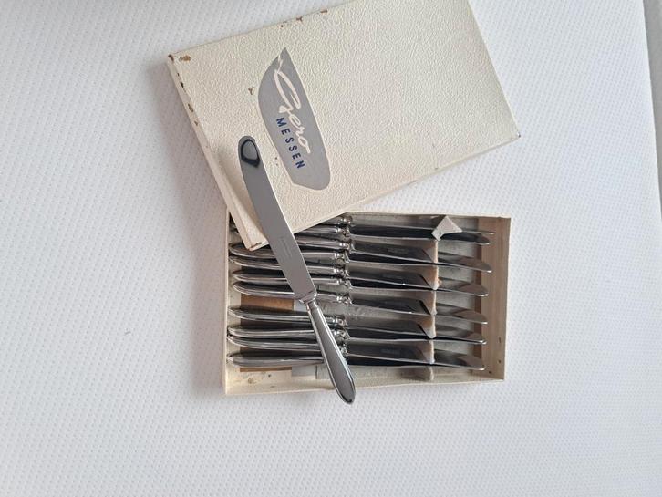 Vintage Gero Messen Set 12 stuks, Antiek en Kunst, Antiek | Bestek, Ophalen of Verzenden