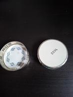 Verzilverde gentiaan onderzetters Porseleinen Inleg, Antiek en Kunst, Ophalen of Verzenden, Zilver