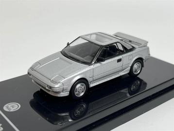 1985 Toyota MR2 Mk1 van 64 Para 1/64 zilver Metallic beschikbaar voor biedingen