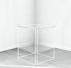 Bijzettafel Max Sauze Atrow mod Isocele vintage design, Ophalen, Rechthoekig, Metaal of Aluminium, 45 tot 60 cm