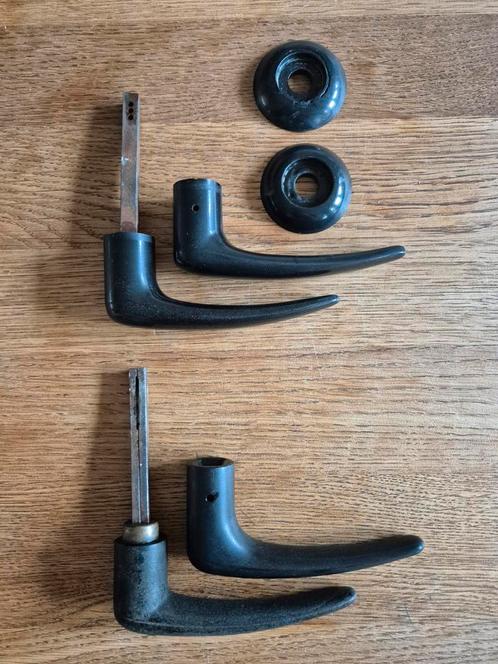 Vintage Bakeliet Deurklinken Set, Doe-het-zelf en Verbouw, Hang- en Sluitwerk, Gebruikt, Klink of Kruk, Overige materialen, Ophalen of Verzenden