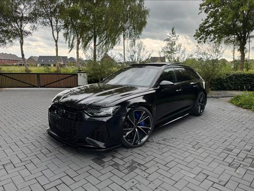 Audi RS6 4.0 TFSI Quattro Panoramadak Keramich Alcantara BTW, Auto diversen, Schadeauto's, Automaat, Benzine, Stationwagon, Zwart