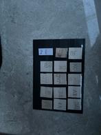 Belgie - kaartje perfins (14 stuks), Postzegels en Munten, Ophalen of Verzenden, Gestempeld, Met stempel