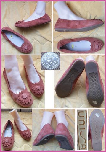 UNISA roestbruine/oranje suede ballerina's maat 36 nieuw  beschikbaar voor biedingen