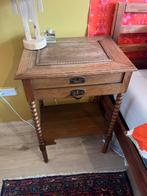 Antiek vintage houten kaptafeltje/nachtkastje/sidetable, Ophalen, Gebruikt, Hout