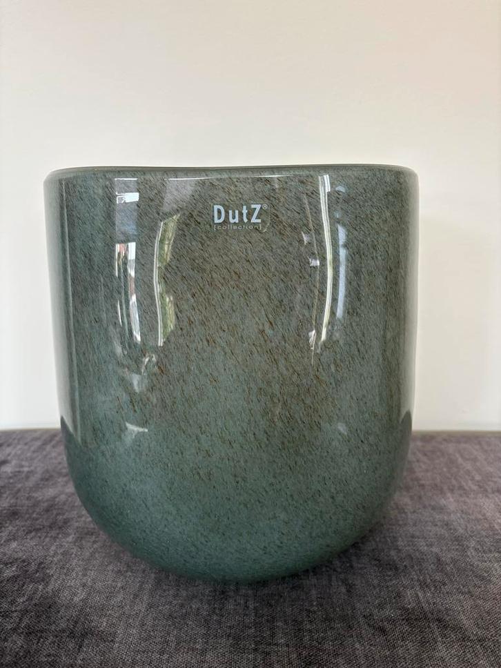 Dutz Vaas - Stijlvolle Eyecatcher, Huis en Inrichting, Woonaccessoires | Vazen, Zo goed als nieuw, Groen, Minder dan 50 cm, Glas