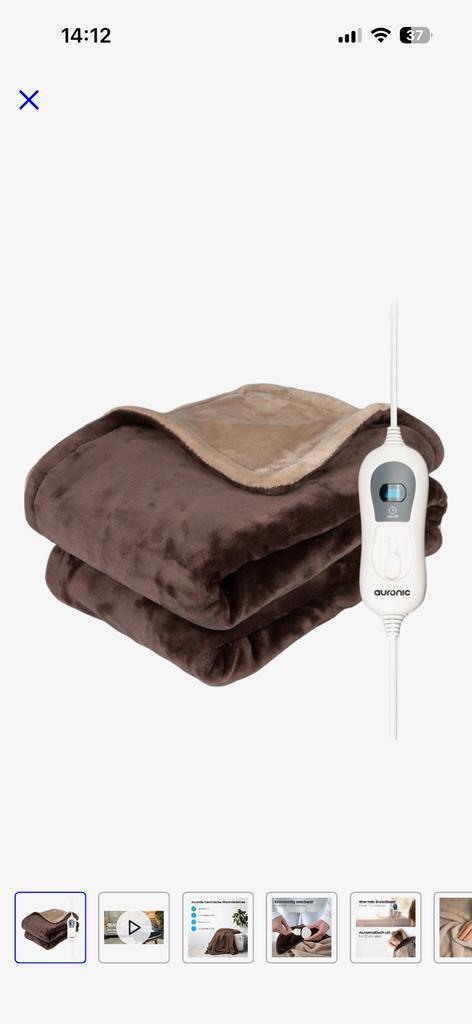 elektrische deken - warmtedeken - 1 persoons - 3 standen, Huis en Inrichting, Woonaccessoires | Plaids en Woondekens, Zo goed als nieuw