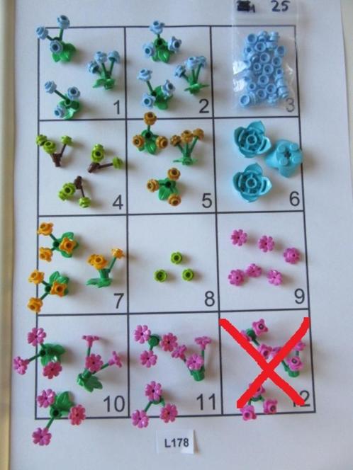 L178 *NIEUW* LEGO BLOEMEN BLAUW ROZE LIMEGROEN PLANT STENGEL, Kinderen en Baby's, Speelgoed | Duplo en Lego, Nieuw, Lego, Losse stenen