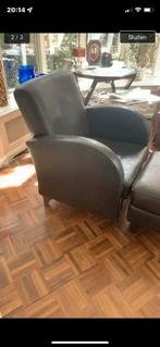 Damesfauteuil donkerbruin leatherlook, Huis en Inrichting, Fauteuils, Ophalen of Verzenden, Minder dan 50 cm