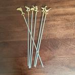Vintage Turkse spiesen set van 6 - Messing dieren, Ophalen of Verzenden, Zo goed als nieuw