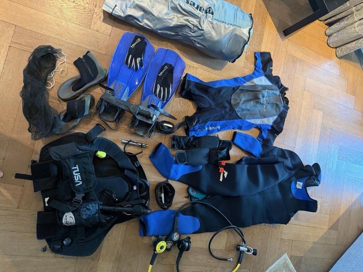duikset, Watersport en Boten, Duiken, Gebruikt, Trimvest of Wing, Ophalen