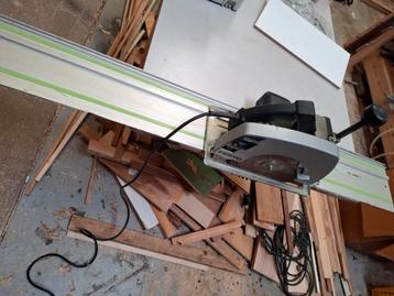 Festool AXP 85 cirkelzaag met nieuw zaagblad en liniaal  beschikbaar voor biedingen