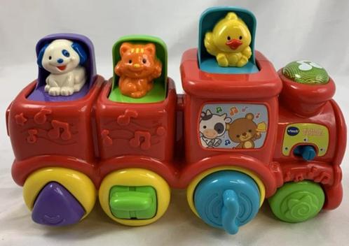 VTech dierentrein kiekeboe geluid baby speelgoed trein, Kinderen en Baby's, Speelgoed | Vtech, Zo goed als nieuw, 6 maanden tot 2 jaar