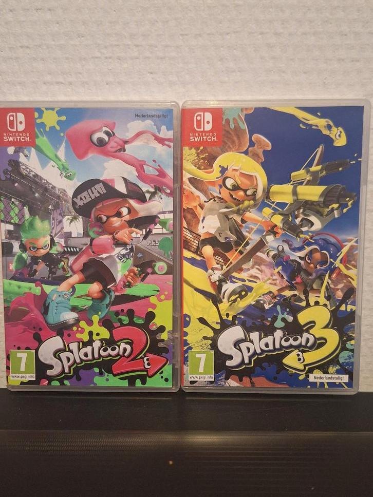 Splatoon 2 en 3, Spelcomputers en Games, Games | Nintendo Switch, Zo goed als nieuw, Shooter, 3 spelers of meer, Vanaf 7 jaar