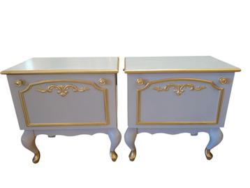 Queen Ann Nachtkastjes Taupe/Goud beschikbaar voor biedingen