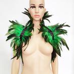 Groene dames victoriaanse veren bolero (kraag gothic sjaal), Verzenden, Nieuw, Historisch, Kleding