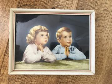 vintage kinder schilderijtje  beschikbaar voor biedingen