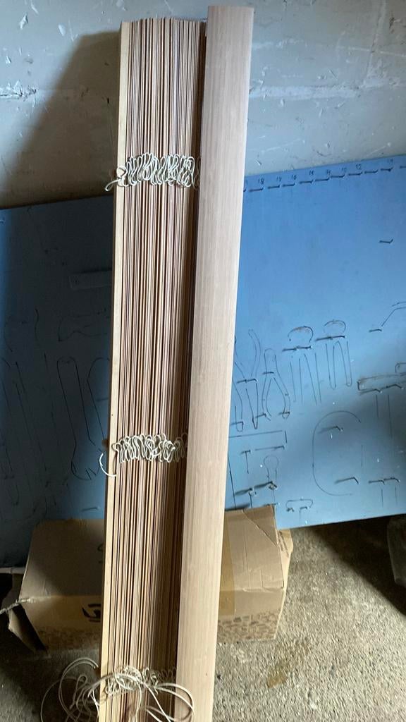 Houtkleurige Luxaflex 120 cm breed, Ophalen, Gebruikt, Beige, 150 tot 200 cm