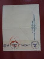 WWII 1941 enveloppe GEOFFNET Denemarken Amsterdam, Ophalen, Envelop