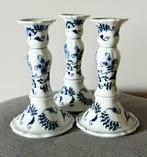 3 Japanse porseleinen Blue Danube kandelaars, Ophalen, Keramiek of Aardewerk