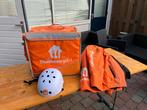 Thuisbezorgd tas, jas en helm, Kleding | Heren, Jassen | Winter, Ophalen of Verzenden