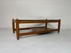 BRUTALIST webe salontafel vintage Artdeco retro houten tafel, Ophalen