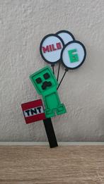 Minecraft Taarttopper - Naam & Leeftijd Aanpasbaar!, Ophalen of Verzenden