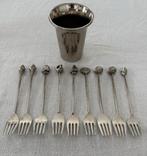 Verzilverde gebaksvorkjes en lepeltjes, Ophalen of Verzenden