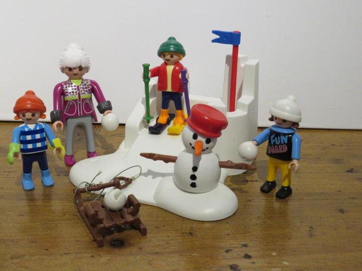 playmobil sneeuwballengevecht, sneeuwman, Kinderen en Baby's, Speelgoed | Playmobil, Zo goed als nieuw, Complete set, Ophalen of Verzenden