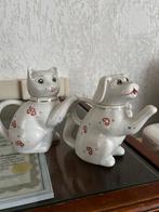 Vintage Kat & Hond Theepotten Set, Ophalen of Verzenden