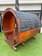 Sauna occasion barrelsauna, Sport en Fitness, Sauna, Ophalen, Zo goed als nieuw, Complete sauna