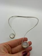 B46 Prachtige zilveren design choker handarbeid, Ophalen of Verzenden, Zilver, Ketting, Met edelsteen